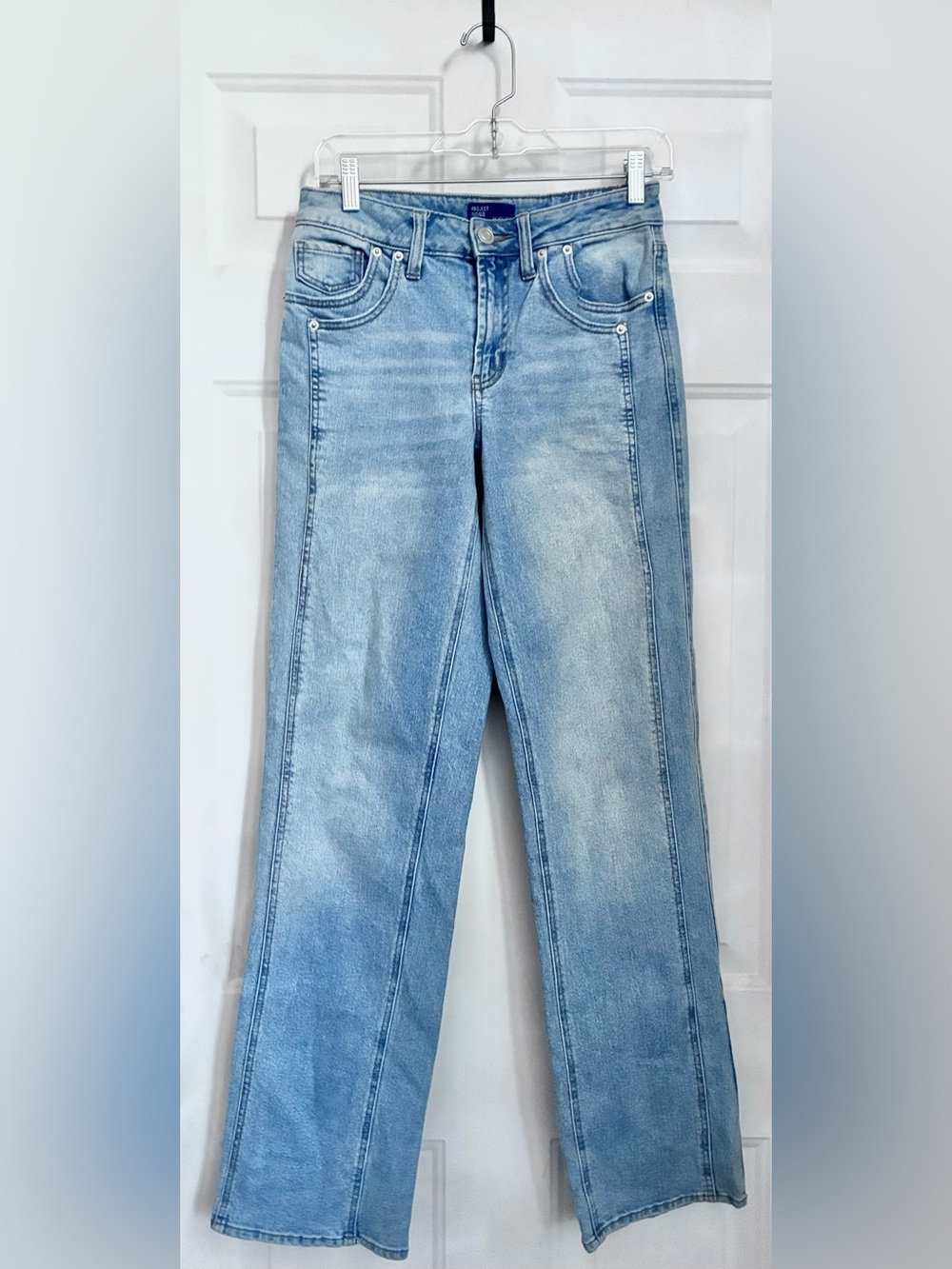 Project Indigo Light Wash Bootcut Jeans Double Pockets Stretch Size 5